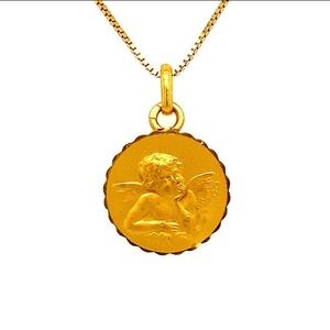 Gold Angel Pendant Necklace